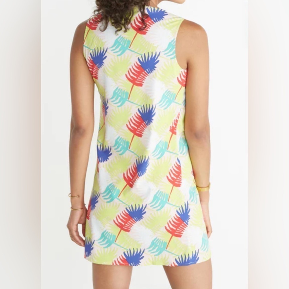 🌻 MARINE LAYER Palm Print Verdure Shift Dress size Medium - Picture 4 of 9
